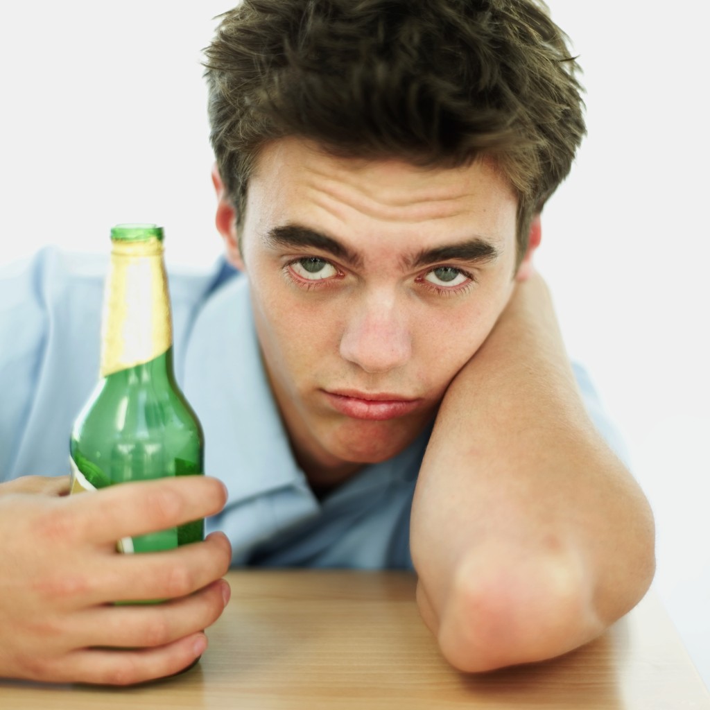 teenager drinking alcohol