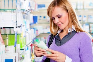 woman picking out a product
